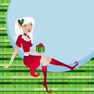 Holiday Elf with a Gift