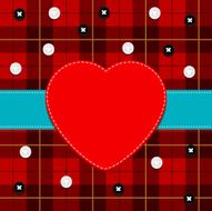 Cloth background with heart