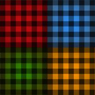 Lumberjack plaid pattern set vector illustration N2
