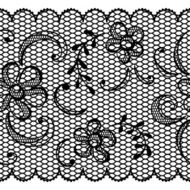 Old lace background ornamental flowers Vector texture N12