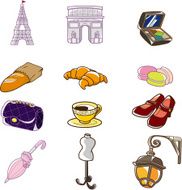 cartoon Paris element N2