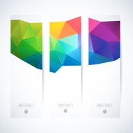 Abstract vector vertical mosaic banners N78