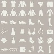 Vector set of clothes icons N3
