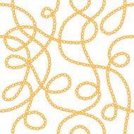 Golden chains on white background seamless pattern N2