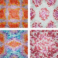 set of abstrack seamless mosaic colorful background N7
