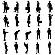 Vector silhouette of businesman N7