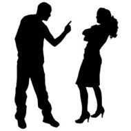 Vector silhouettes of woman N60