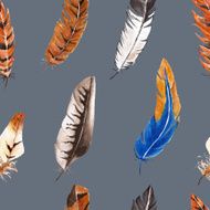 Seamless pattern with feather N4