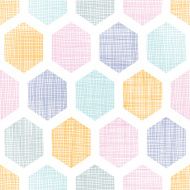 Abstract colorful honeycomb fabric textured seamless pattern background