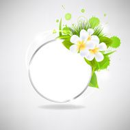 Eco Glass Speech Bubble With Flowers