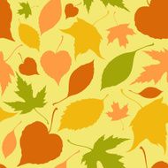 Seamless pattern with stylized silhouette leaves N7