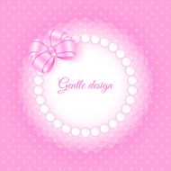 Frame with beads and bow N4