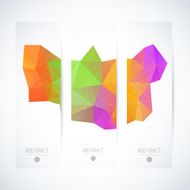 Abstract vector vertical mosaic banners N84