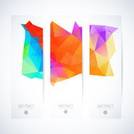 Abstract vector vertical mosaic banners N85