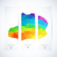 Abstract vector vertical mosaic banners N86