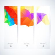 Abstract vector vertical mosaic banners N87