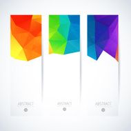Abstract vector vertical mosaic banners N88