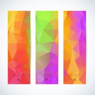 Abstract vector vertical mosaic banners N89