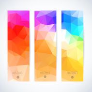 Abstract vector vertical mosaic banners N90
