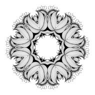 Ornamental round lace pattern is like mandala N50
