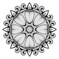 Ornamental round lace pattern is like mandala N52