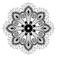 Ornamental round lace pattern is like mandala N54