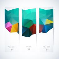 Abstract vector vertical mosaic banners N93