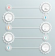 Paper design infographic with icons geometric paper forms