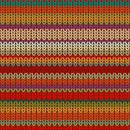 Seamless knitted pattern of colorful bright stripes