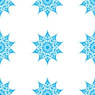 elaborate flower and star seamless pattern background