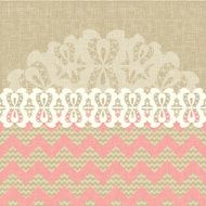two seamless pattern and lace trim