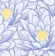 Seamless pattern with lotus flowers N2