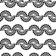 Geometric abstract monochrome seamless pattern with circles N5