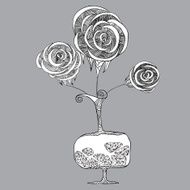 Roses in the vase