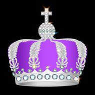 crown of silver platinum and precious stones N2