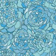 Beautiful seamless pattern with hand-drawn flowers