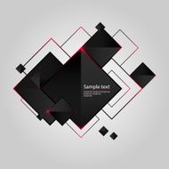 Geometrical vector background with black N2