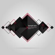 Geometrical vector background with black N3