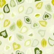 Beautiful seamless pattern with green leaves