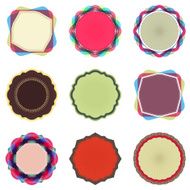 Set of vintage style labes ornaments