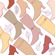 Fashion boots tiled wallpaper N2