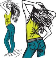 Fashion woman illustration N4