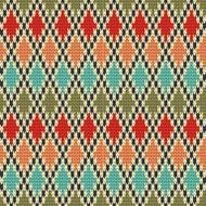 Knitted rhombus pattern with varying colors