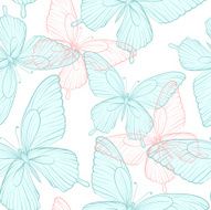 Beautiful seamless background with butterflies N2