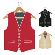 male vest on hanger