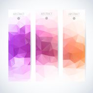 Abstract vector vertical mosaic banners N94