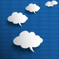 Speech Bubbles on blue background