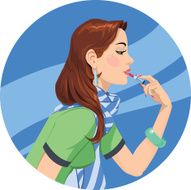 lipstick girl
