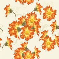 Floral seamless vector wallpaper pattern with flowers