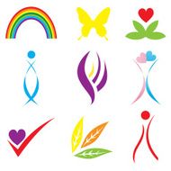 Set of corporate vector logo templates